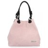 GEANȚĂ DIN PIELE shopper bag Vittoria Gotti roz de pudră V80047